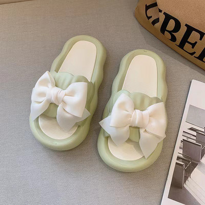 Vara 2023 pentru femei, pantofi de plajă anti-alunecare, pantofi de plajă cu talpă groasă, papuci cu bowknot pentru femei