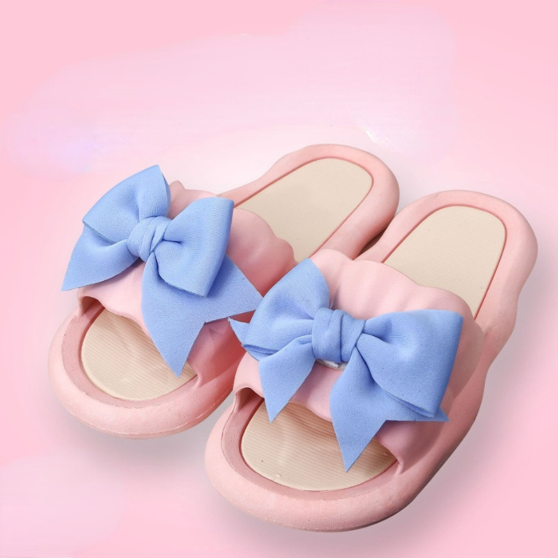 Vara 2023 pentru femei, pantofi de plajă anti-alunecare, pantofi de plajă cu talpă groasă, papuci cu bowknot pentru femei