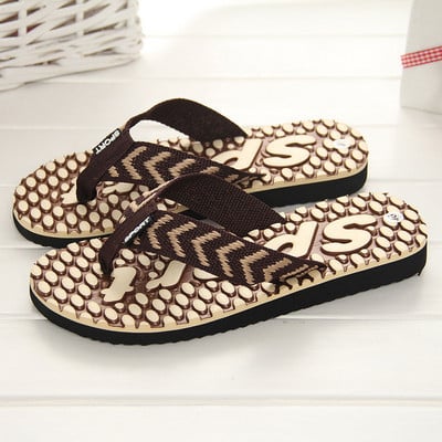 Casual ανδρικά σανδάλια 2019 Summer σαγιονάρες Flat σανδάλια Παπούτσια για ανδρικές ριγέ σαγιονάρες Σανδάλια παραλίας Παπούτσια Ανδρικά παπούτσια εξωτερικά