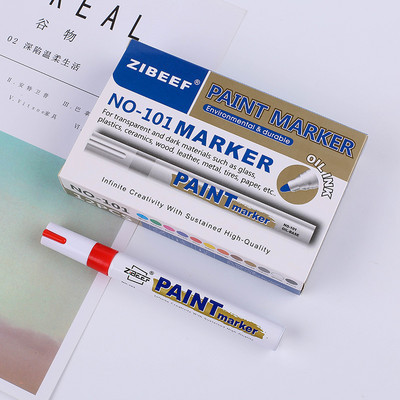 1kom Bijela vodootporna automobilska guma za kotače Masna olovka za označavanje Auto gumena olovka za bojenje CD-a Metalna trajna boja Marker Grafiti Dotjeraj