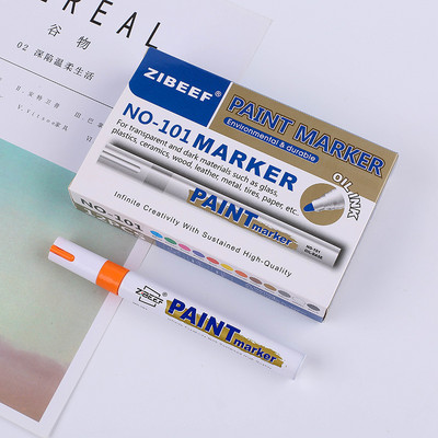 1kom Bijela vodootporna automobilska guma za kotače Masna olovka za označavanje Auto gumena olovka za bojenje CD-a Metalna trajna boja Marker Grafiti Dotjeraj