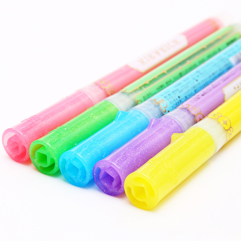 1 buc ZEBRA WKS18 Color cheie aspră Evidențiază Marker fluorescent Cont de mână Kirarich Stilo perlat lucios rezistent la apă