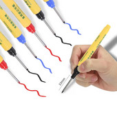 3 vnt. / rinkinys Ilgos galvutės žymekliai rašiklis Vonios kambarys Medienos apdirbimo apdaila Daugiafunkcis gilių skylių žymeklis Rašiklis raudonas/juodas/mėlynas rašalas