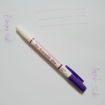 JHG Двустранна изтриваема писалка Водоразтворима писалка за боядисване на тъкани Невидима писалка с мастило Замяна на шивашка писалка с тебеширен маркер за бод
