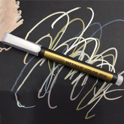 1PC Vodootporna flomaster metalna boja flomaster olovke s metalnim sjajem Svjetlucava kaligrafska umjetnost DIY pribor za pisanje slikanja