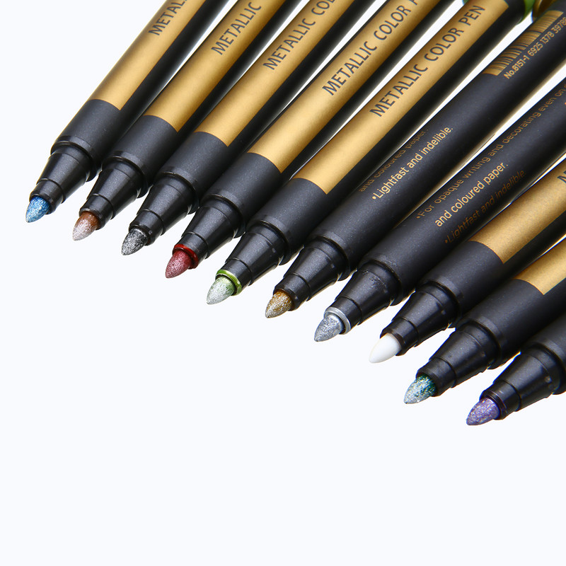 1PC Vodootporna flomaster metalna boja flomaster olovke s metalnim sjajem Svjetlucava kaligrafska umjetnost DIY pribor za pisanje slikanja