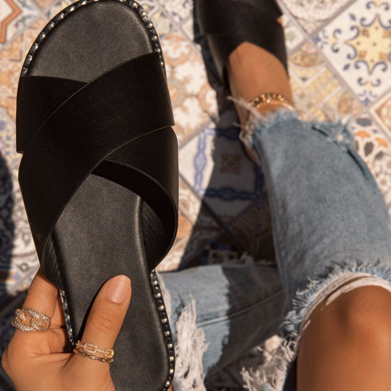 Ženske japanke Leopard print Ljeto 2022. Papuče Ženske ležerne ravne ravne križeve Otvoreni prsti Ženske ženske natikače Papuče Sandale Cipele