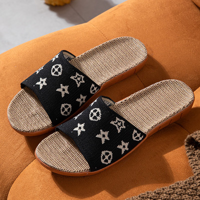 Suihyung ljetne kućne lanene papuče za muškarce, različiti stilovi, udobne, prozračne tobogane s otvorenim prstima, neklizajuće ravne muške lanene japanke