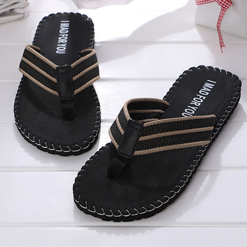 Ανδρικές καλοκαιρινές σαγιονάρες Casual ριγέ παντόφλες Ανδρικά αντιολισθητικά πέδιλα παραλίας Zapatos Hombre παντόφλες μπάνιου Χονδρική ανδρικά παπούτσια