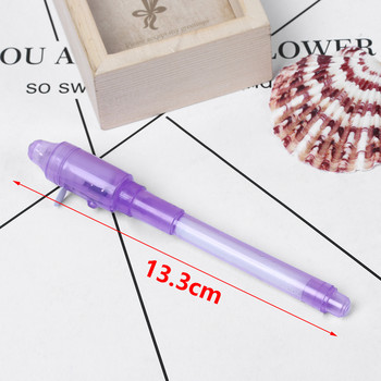 5 бр./партида Многофункционална шпионска писалка с невидимо мастило, вградена UV светлина, магически маркер, писалка за секретни съобщения