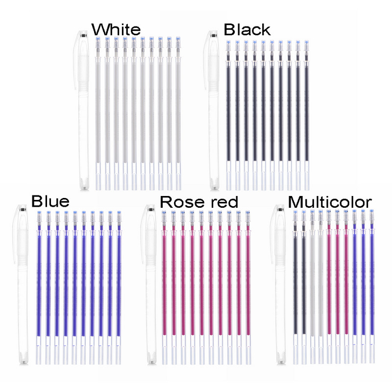 1 rinkinio papildymas Dovanų rašiklio dėklas Dingstantis rašiklio audinio žymeklis rūbų užpildai PU odos siuvimo karštas įvyniojimas išnyks