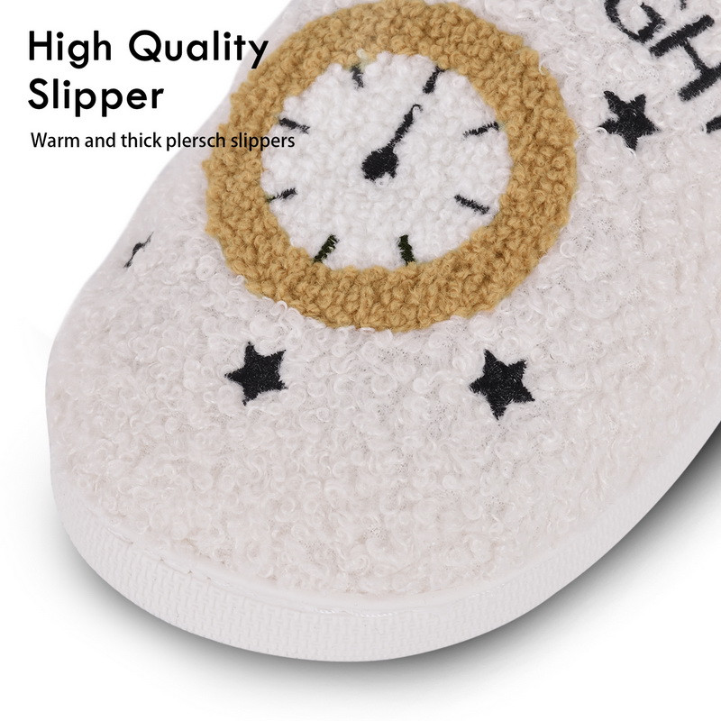 Mielas šiltas Susipažinkite su manimi vidurnaktį Šlepetės pagalvėlės šlepetės Minkštos Šiltos Patogios Plokščios kailinės Moteris animacinis filmas Ramadano namas Šlepetės Juokingi batai