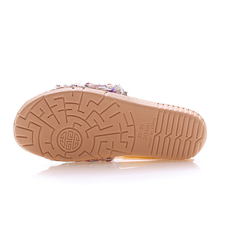 Mn 2022. Ljeto za dnevni boravak Prozračne papuče od pamuka i lana Male mirisne vjetrove Otvorene podne lanene papuče Ženske jeseni