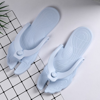 Летни мъжки джапанки Чехли Бързосъхнещи ежедневни обувки Плажни сандали Нехлъзгащи се домашна баня Сгънати чехли за съхранение за жени