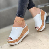 Γυναικείες καλοκαιρινές Peep Toe Wedges Σανδάλια με τακούνι Πλατφόρμα Παπούτσια Casual Γυναικείες παντόφλες για εξωτερικούς χώρους Παπούτσια παραλίας Fashion Slides Sandalias