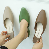 Mules Batai Aukščiausios kokybės moteriški smailūs pirštai plokščiapadžiai šlepetės moteriškos plastikinės vasaros lauko moteriškos namų batai Zapatilla Mujer