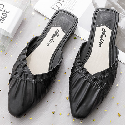 Mules Batai Aukščiausios kokybės moteriški smailūs pirštai plokščiapadžiai šlepetės moteriškos plastikinės vasaros lauko moteriškos namų batai Zapatilla Mujer