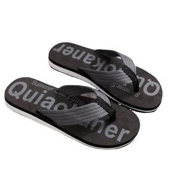 Летни мъжки чехли Джапанки Черни нехлъзгащи се мъжки сандали Платни връзки за обувки Външни плажни мъжки гъвкави обувки Chanclas Hombre
