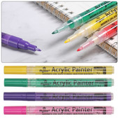 Pastāvīga akrila krāsas marķiera pildspalva keramikas akmens stikla porcelāna glāzei koka auduma audekla krāsošanai biroja skolas piederumi