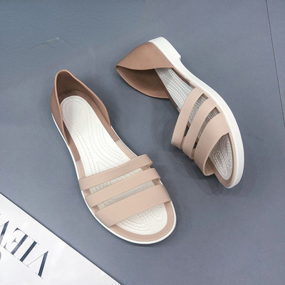 Sandales Želejas krāsas Pieskaņas Sandales Sieviešu Vasaras Neslīdoši Apavi ar mīkstu apakšu Pludmale Vispārpiemērots Sieviešu apavi liela izmēra 35-41