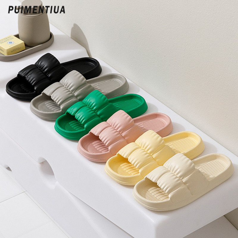 2022 Fashion Bath Meeste sussid Paksu põhjaga Avaleht Plätud Mugavad Naised Mehed Suvel Pehme Eva Kerged Pilved Sussid