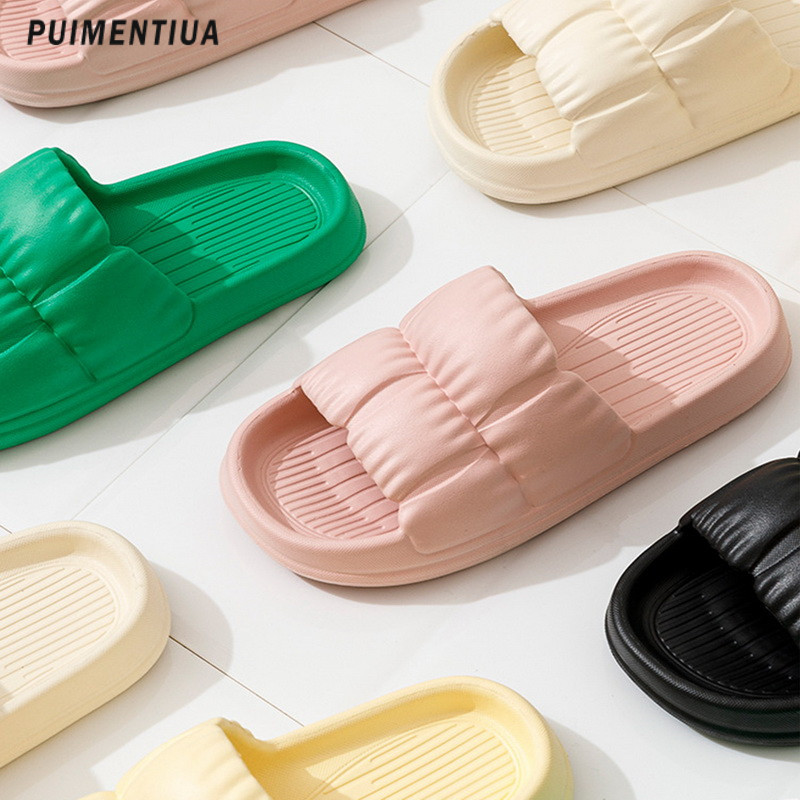 2022 Fashion Bath Meeste sussid Paksu põhjaga Avaleht Plätud Mugavad Naised Mehed Suvel Pehme Eva Kerged Pilved Sussid