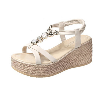 2022 Summer New Wedge Sandals Γυναικεία Κορεάτικη έκδοση του The Wild Bohemian Platform ψηλοτάκουνα Fairy Roman Shoes