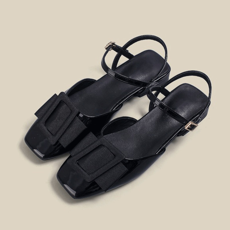 Nove slatke, elegantne ženske cipele Sandale ukrašene mašnom, remen za gležnjeve, kopča, ženske cipele na nisku petu, ženske elegantne sandale 2023.