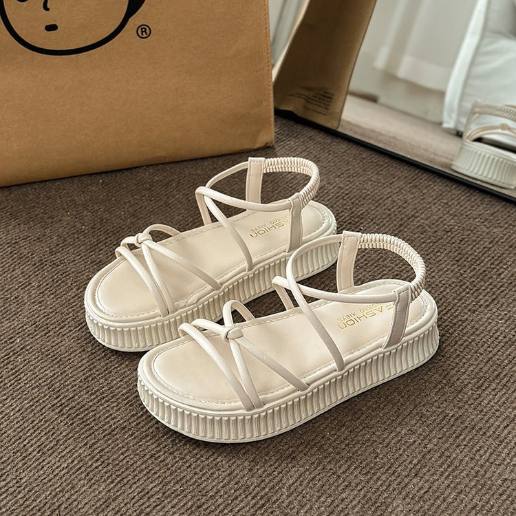 Ravne sandale Ženske cipele Otvoreni prsti Neklizajuće meke sandale Ženske ležerne rimske sandale Ženske cipele s platformom za plažu Ženske cipele