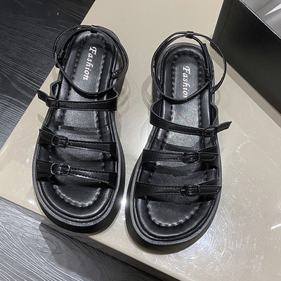 Γυναικεία πέδιλα 2023 Καλοκαιρινή καθημερινή πλατφόρμα Παπούτσια μόδας Χοντρή σόλα με λουράκι στον αστράγαλο σανδάλια Γυναικεία σανδάλια Γυναικεία παπούτσια