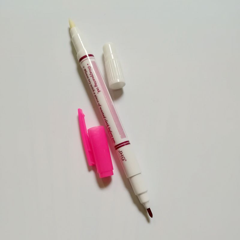 JHG 2 külgpiste markerid lahustuvad ristpistes vesi õhuga kustutatav pliiats, tihendiga tindiga riidemarker märgistuspliiatsid DIY näputöö tööriist