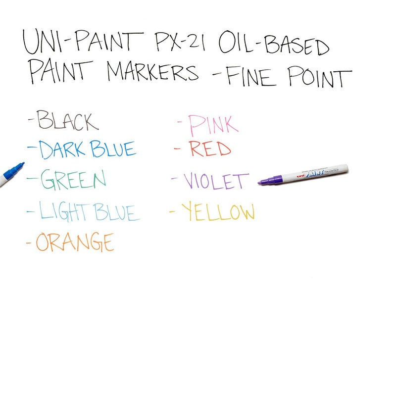 1gab. Pastāvīgas krāsas krāsas marķiera pildspalva smalka uzgaļa eļļas bāze, necaurspīdīga zīme uz jebko Riepa Koksnes CD metāla zāles audums Paraksts F860