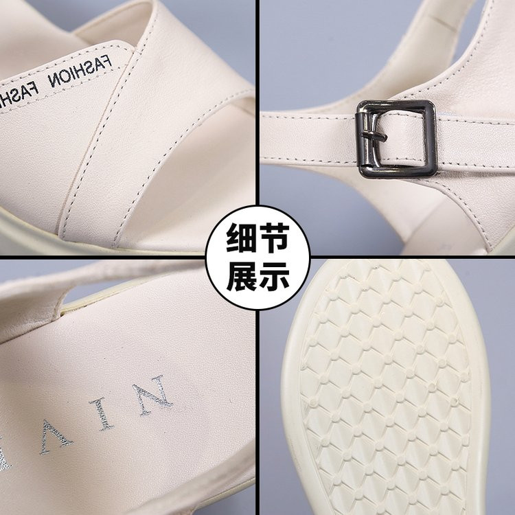 Naiste sandaalid platvormkingad Lamedad kiilud avatud varbaga Suvised kõrged kontsad Naiste kalasuu mood vabaaja naiste rannasandaalid