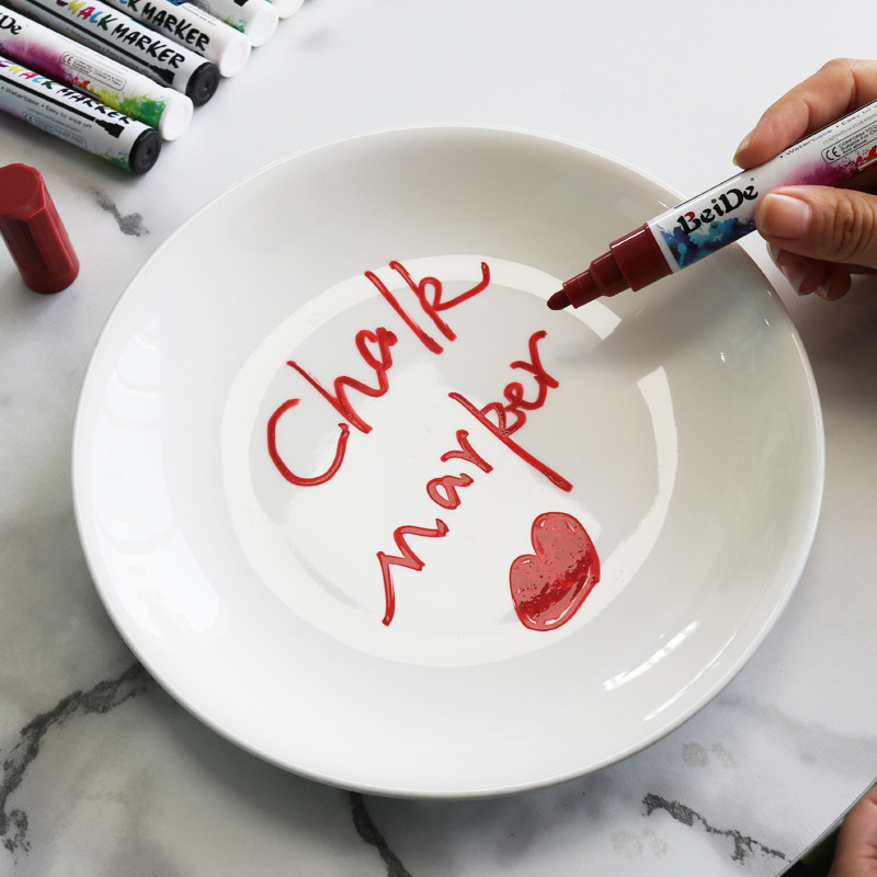 3 mm/6 mm, netoksičan vodeni marker s kredom za mokro brisanje bez prašine