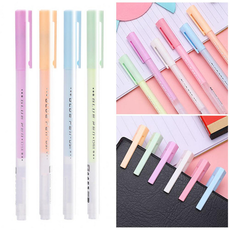 6 bucăți stilou de lipici util stilou de distribuire cu aderență puternică Scriere netedă stilou portabil cu punct colorat instrument pentru albume de albume DIY