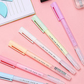 6 gab dozēšanas pildspalva Izturīga pārnēsājama krāsaina punktveida līmes pildspalva Scrapbooking rīks 1.0 uzgaļa uzgalis līmes pildspalva