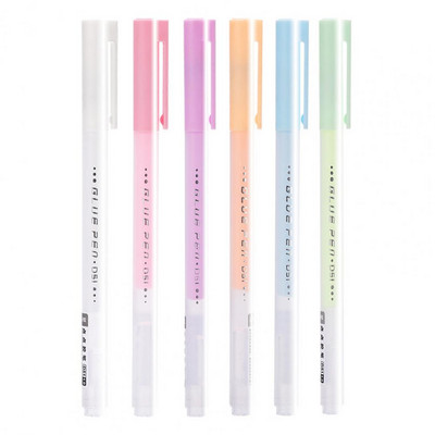 6 gab dozēšanas pildspalva Izturīga pārnēsājama krāsaina punktveida līmes pildspalva Scrapbooking rīks 1.0 uzgaļa uzgalis līmes pildspalva