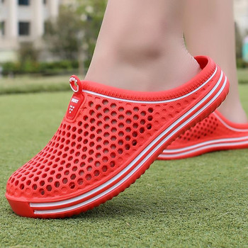 2023 Летни чехли Мъжки Ежедневни обувки с равни обувки Сандали Джапанки Унисекс Мъжки издълбани дишащи плажни обувки размер 45 Zapatos