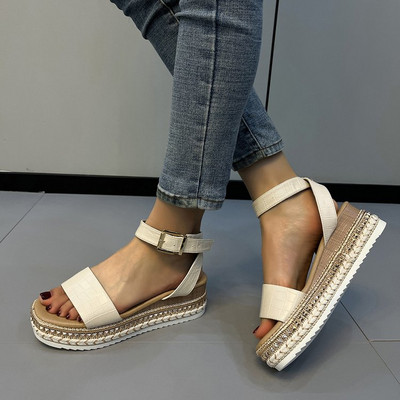 Ženske sandale na tanke letve Ljetne cipele na visoku petu 2023. Moda, jednostavne sandale s otvorenom platformom Cipele za ženske sandale