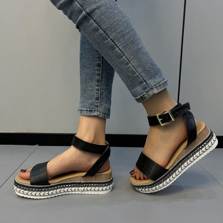 Ženske sandale na tanke letve Ljetne cipele na visoku petu 2023. Moda, jednostavne sandale s otvorenom platformom Cipele za ženske sandale