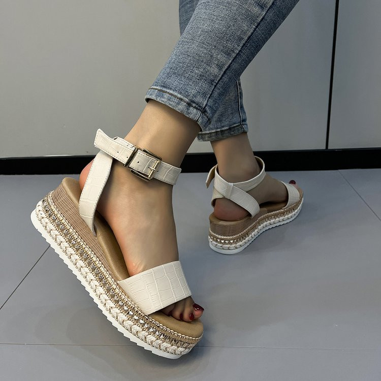 Ženske sandale na tanke letve Ljetne cipele na visoku petu 2023. Moda, jednostavne sandale s otvorenom platformom Cipele za ženske sandale