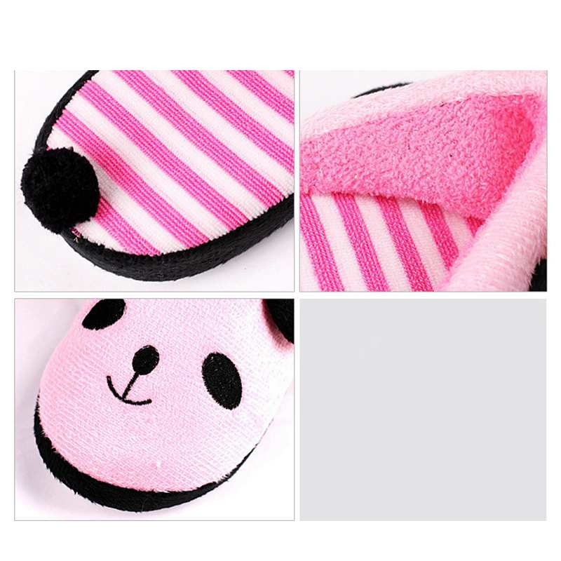 Girseaby Ženske papuče sa slatkim crtanim pandama Mekane plišane papuče za kućni pod Ženske kućne cipele Zimske tople papuče za djevojčice T219