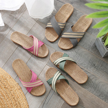 Летни дамски чехли Противохлъзгащо бельо Домашни вътрешни обувки с плоски пръсти Дамски плажни чехли Сандали Chancletas Verano Mujer