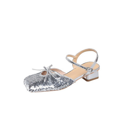 Ženske sandale Modni vezovi za gležnjeve Nova moda Četvrtaste pete Elegantne visoke potpetice Luksuzne mule Ženske cipele za zabavu Ženske cipele