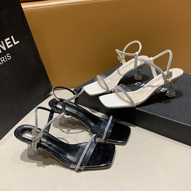 Πολυτελή κομψά γυναικεία ψηλοτάκουνα πέδιλα 2023 Γυναικεία σανδάλια μόδα Απλά εκατό επώνυμα ψηλοτάκουνα πέδιλα Γυναικεία παπούτσια