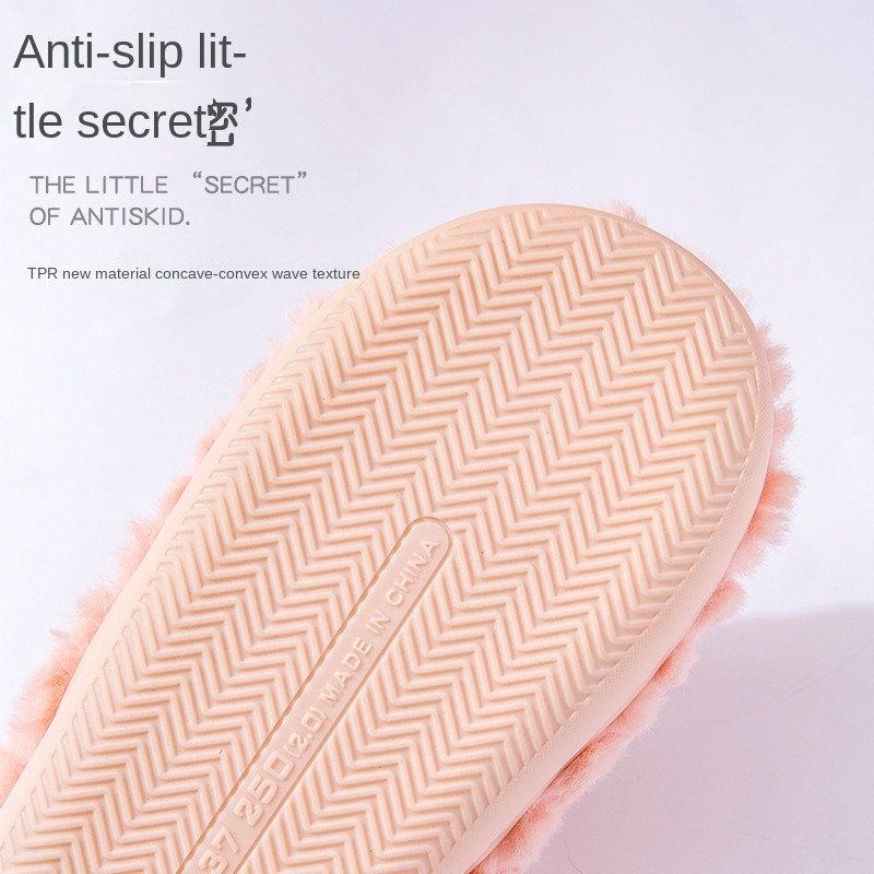 Háztartási bolyhos cipők női téli meleg bolyhos papucsok aranyos otthoni beltéri csúszásmentes pamut papucsok maci plüss csúszdák