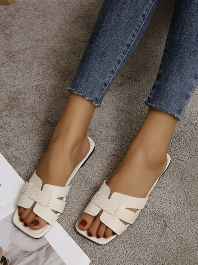 Sieviešu čības Vasaras kurpes Sieviešu čības Sieviešu kurpes Jauns modes dizains Pludmales plakanas kurpes Sieviešu čības