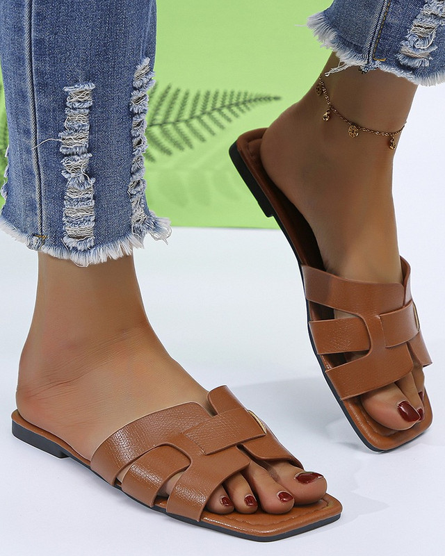 Sieviešu čības Vasaras kurpes Sieviešu čības Sieviešu kurpes Jauns modes dizains Pludmales plakanas kurpes Sieviešu čības