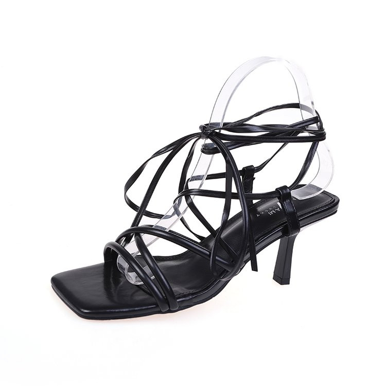 2023 m. NAUJI vasariniai moteriški batai Madingi atviri sandalai, seksualūs vienspalviai suvarstomi moteriški batai.