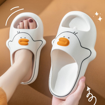 Papuče Ženske ljetne japanke Slatke patke iz crtića Cipele za žene za zatvorene na otvorenom Meke debele sandale s platformom za plažu Ženske tobogane